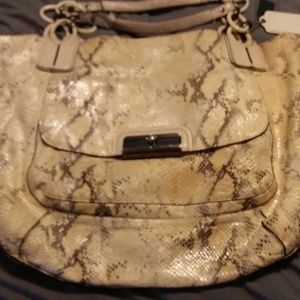 Coach snake skin boho bag.